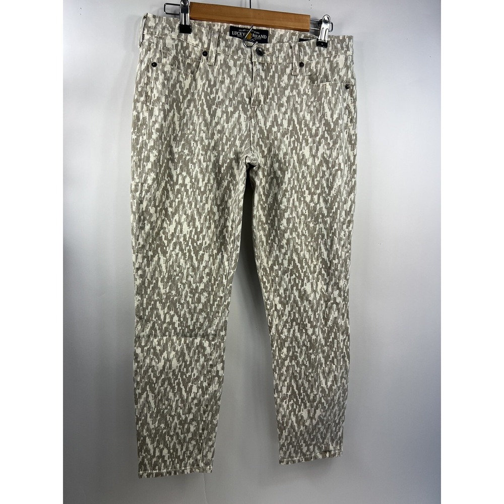 Lucky Brand Lucky You Sofia Capri Jeans Women's Size 8/29‎ Camo 5 Pocket Stretch